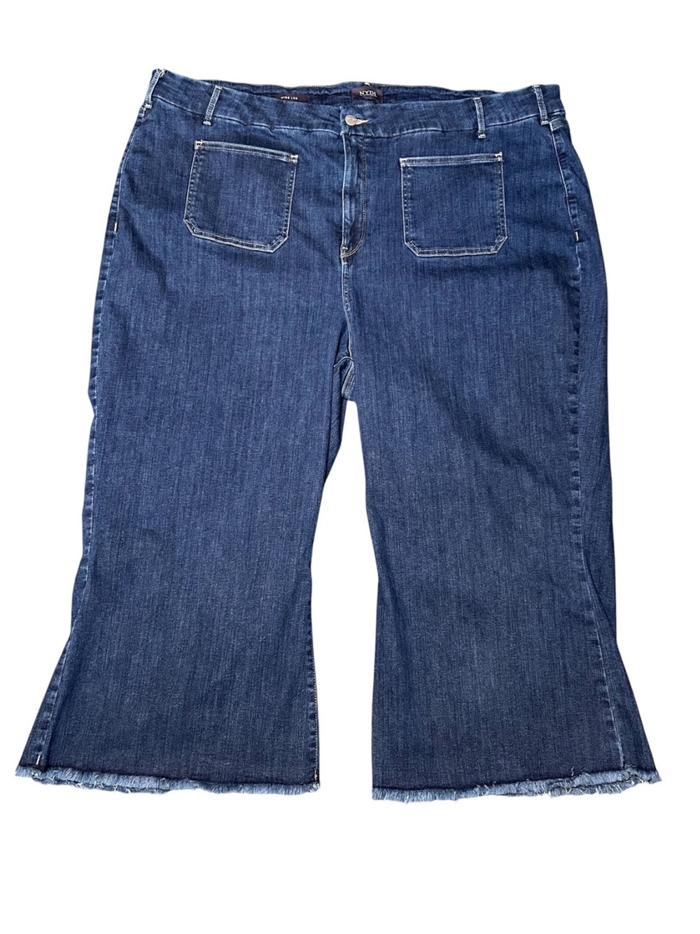 NYDJ Not Your Daughters Capri Jeans Sz 26W 4XL blue Wide Leg Lift Tuck $100